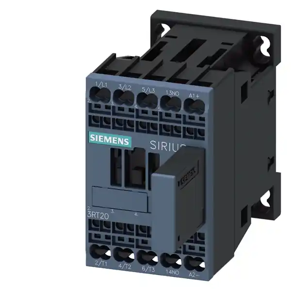 Celosvětová Doprava SIEMENS Stykač vazební AC-3, 12A/5,5kW/400V, 3pólový, DC 24V, 1 NO, pružinová svorka