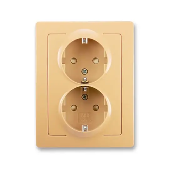 Zlevněný ABB Zásuvka jednonásobná s ochr. kontakty (podle DIN), s clonkami  5512J-C03459 D1