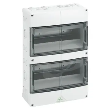 Kup Teď Rozvodnice nástěnná 24M průhledné dveře (2 řady) IP65 AKi šedá