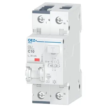 Profesionální Chránič proudový kombinovaný 2p C 10A 30mA A 10kA OLI