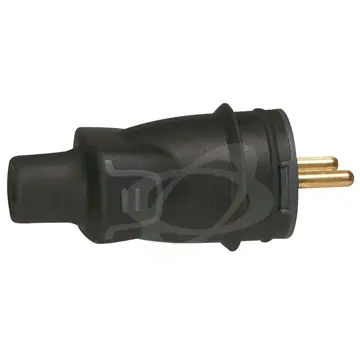 Celosvětová Doprava Vidlice gumová přímá IP44 černá 50445