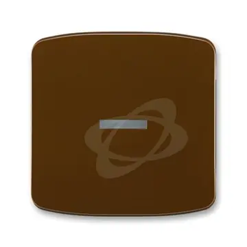 Značkový Tango kryt spínače jednoduchý s průzorem hnědá