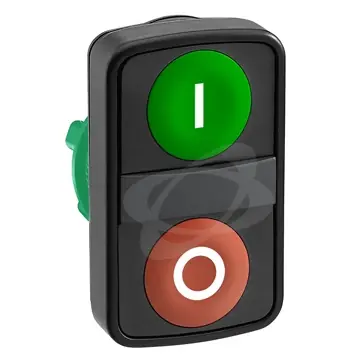 Hlavice ovládací ZB5AA7341 2-tlačítková Zelená/Rudá Značkový