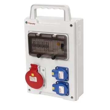 Zásuvková skříň IP44 jištěná s chráničem EB 201000.1 /8M Luxusní