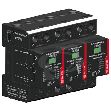 Svodič přepětí FLP-B+C MAXI VS/3 (SPD T1+T2) Profesionální