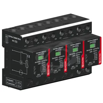 Svodič přepětí FLP-B+C MAXI VS/4 (SPD T1+T2) Vysoce Kvalitní