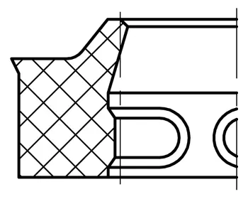 Moderní Stírací kroužek AE42 140x155x10,2/16 AU90 DIN Rubena