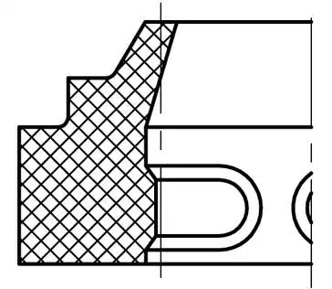 Stírací kroužek AE41 48x56x4/7 NBR90 DIN Rubena Omezená Nabídka