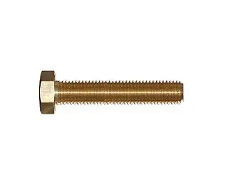 Zlevněný DIN 933 8x20 MS Šroub se šestihrannou hlavou a závitem k hlavě, mosaz