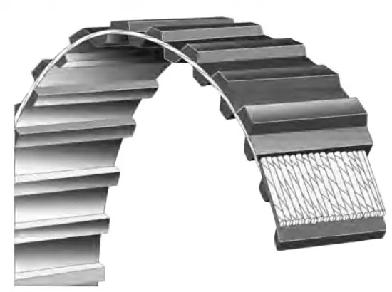 Ruční Výroba DL PU T10 1000 380 ARAMID (776190992) GATES Oboustranný ozubený řemen SYNCHRO-POWER PU. rukáv. ARAMID